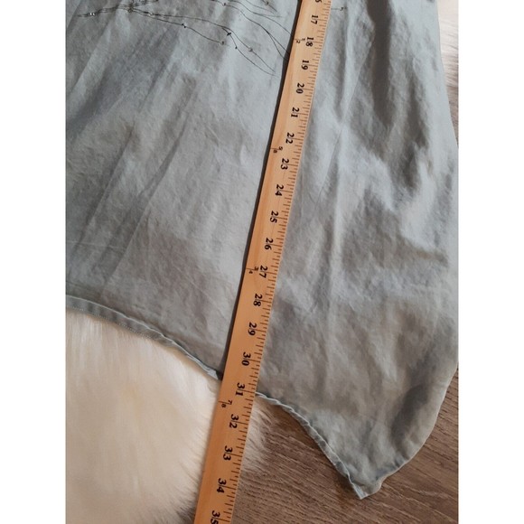 Steve Madden Womens Size Small Bird on a Branch Blouse w/Rhinestones Silk Blend - Picture 12 of 12